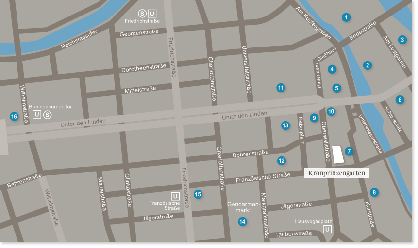 Kronprinzengaerten area map